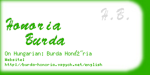 honoria burda business card